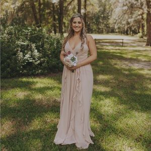 David’s bridal sand color dress